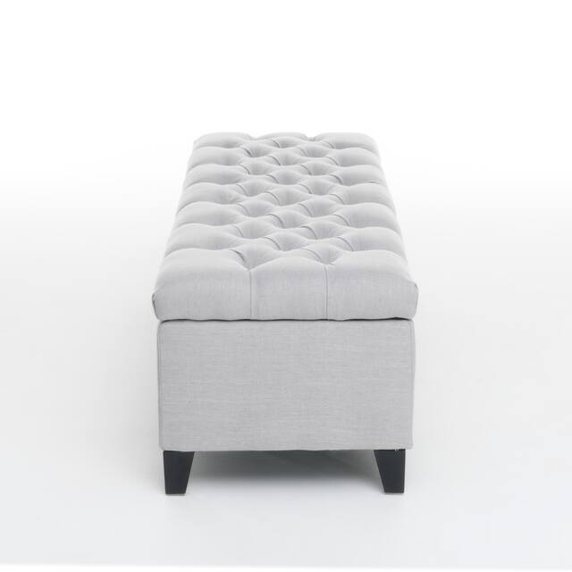 Ottilie Button-tufted Storage Ottoman Bench by Christopher Knight Home