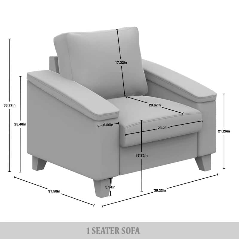 CraftPorch Simple Style Linen Upholstered 3-Piece Living Room Set