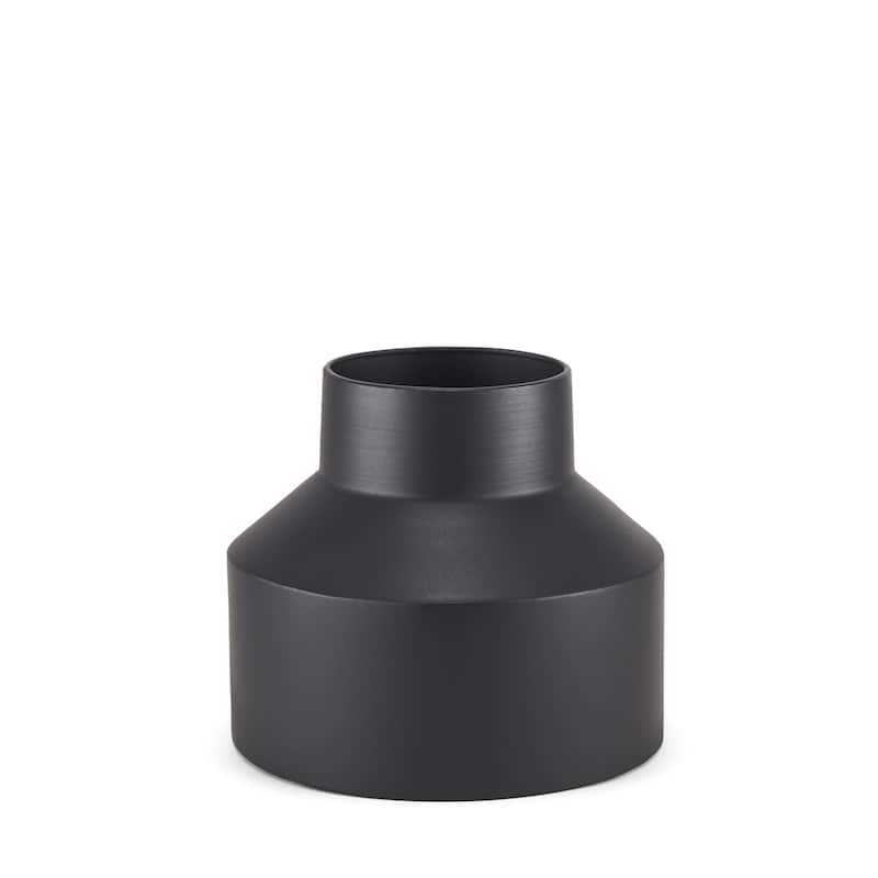 8" Black Tulip Metal Table Vase - 9.06
