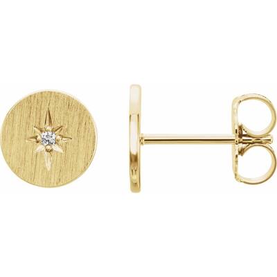 14K Yellow Gold 0.2 CTW Diamond Earrings