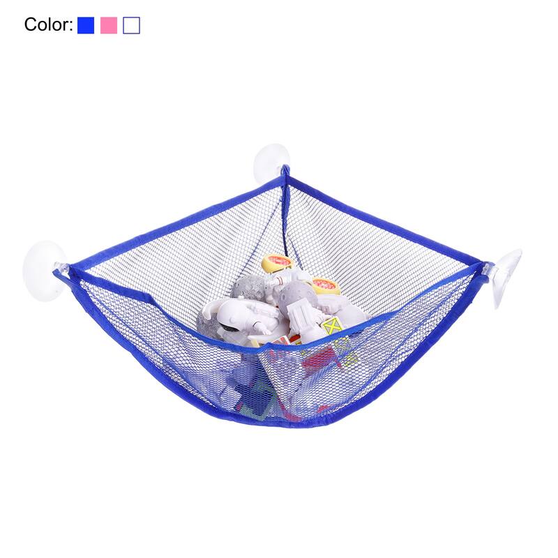 Stuffed Animal Net, Mesh Hammock Corner Hanging Nets Holder, Pink