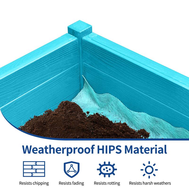 Moasis Raised Garden Bed Wood Mobile Elevated Planter Box Stand With Lockable Wheel