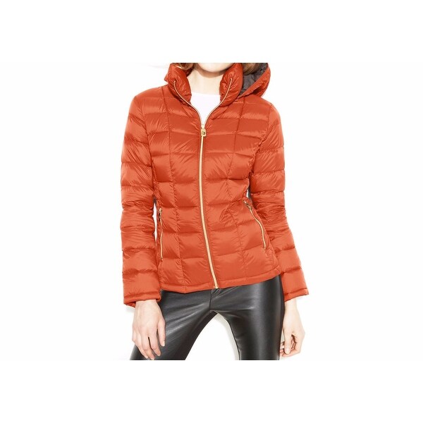 michael kors parka orange