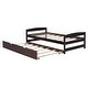 preview thumbnail 27 of 31, Modern Simple Twin Size Platform Bed with Twin Size Trundle Wood Bed Frame for Kids, Teens, Boys or Girls Easy Assembly