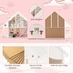 preview thumbnail 8 of 8, Costway Kids Wooden Dollhouse Semi-Opened DIY Playset with Simulated - See Details