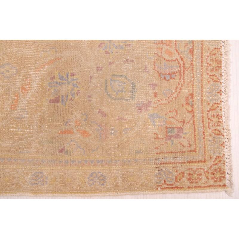 ECARPETGALLERY Hand-knotted Antalya Vintage Tan Wool Rug - 4'6 x 7'2