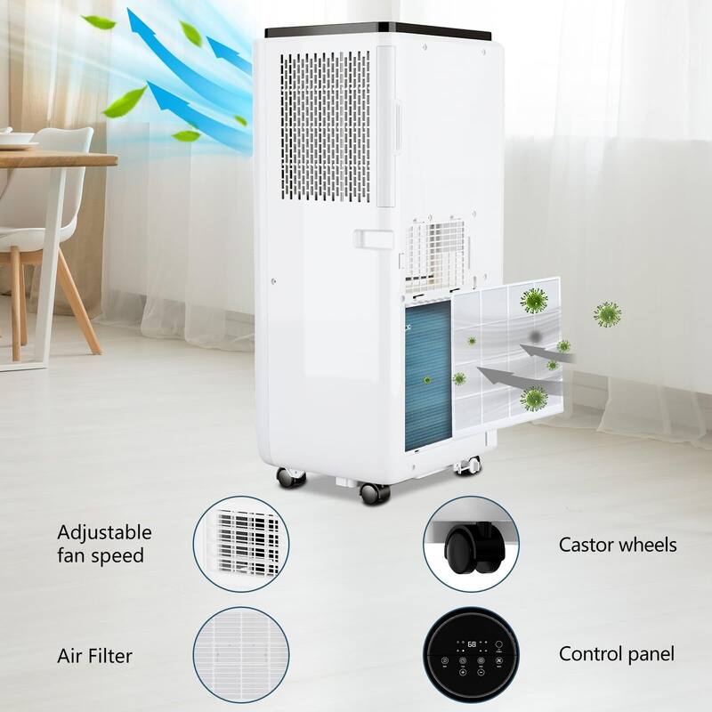 Portable Air Conditioner, 10000 BTU Air Conditioner with Remote Control,Quiet AC Unit with Cool