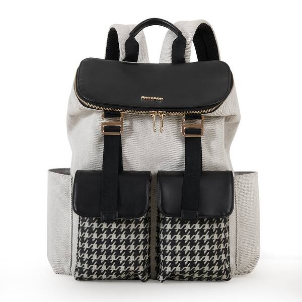 slide 2 of 22, Sunveno Houndstooth Diaper Backpack Black