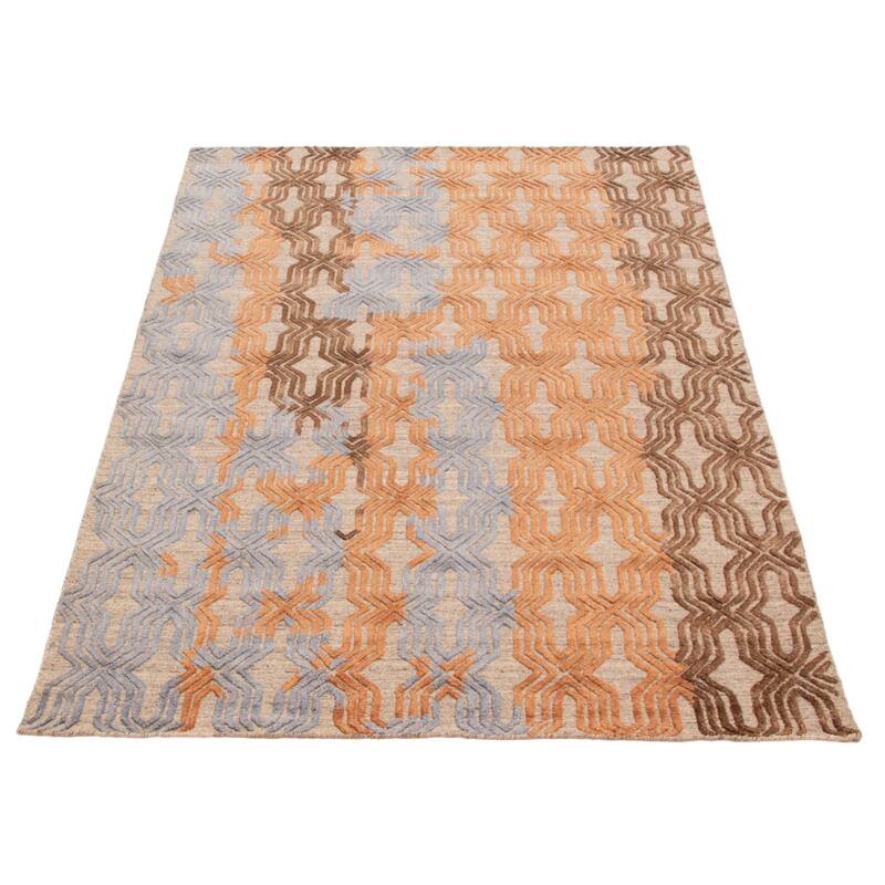 ECARPETGALLERY Hand-knotted Tangier Copper Wool Rug - 5'2 x 7'10
