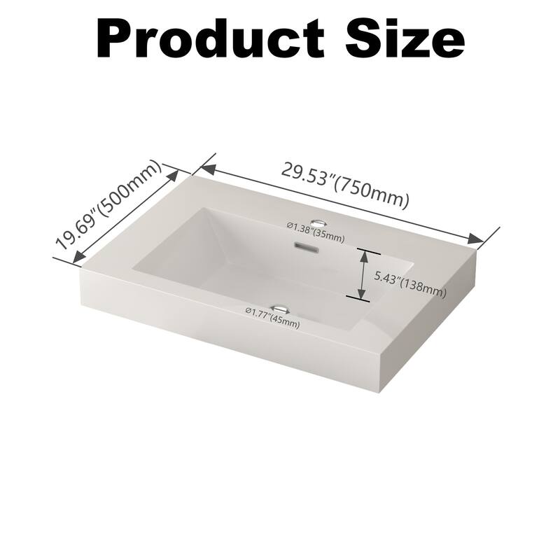 30" Bathroom Vanity With Sink,Wall Mounted Floating Bathroom Cabinet With Integrated