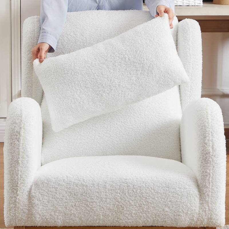 GDFStudio - Mariette Deluxe Rocking Chair with Ergonomic Support and Handy Storage - 27.2 "W