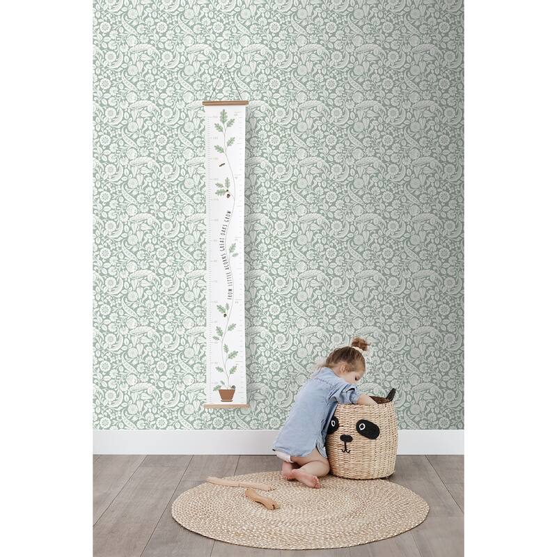 Cordelia Green Baroque Blooms Wallpaper