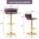 preview thumbnail 131 of 198, Modern Velvet Adjustable Swivel Bar Stools Set of 2