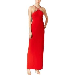Calvin Klein Dresses For Less Calvin Klein Womens Evening Dress Beaded Crepe