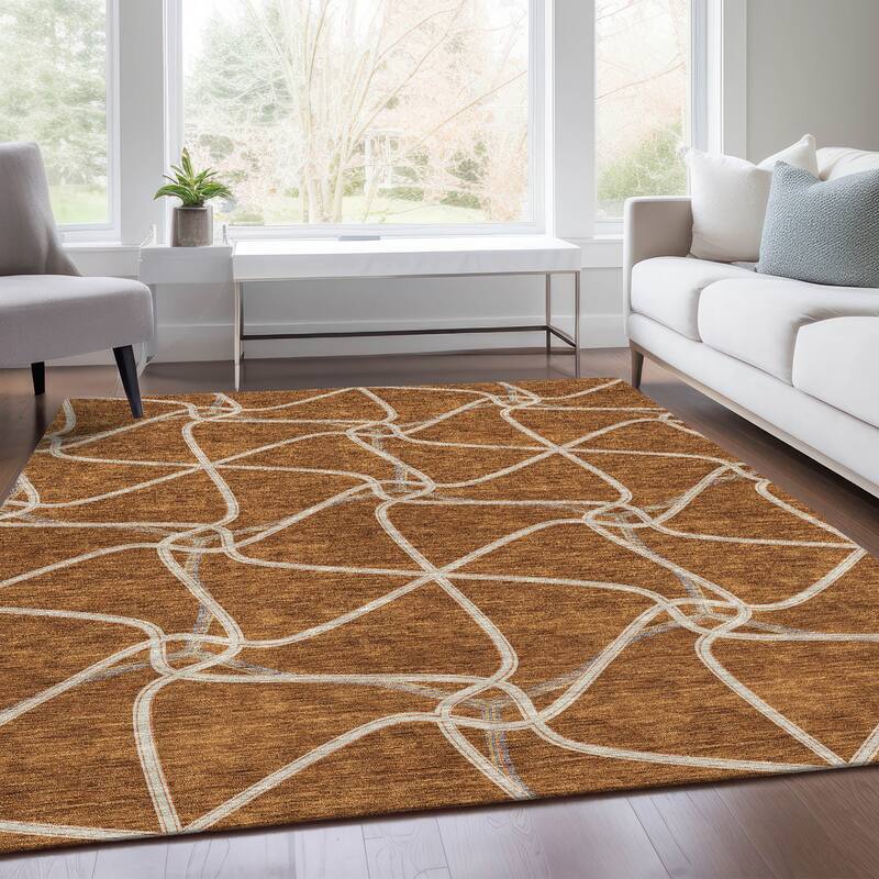 Premium Washable Super Soft Contemporary Geo Mayfield Rug