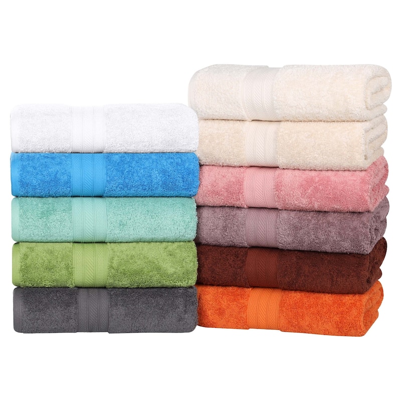Superior Long Staple Combed Cotton Solid Bath Sheet - (Set of 2)