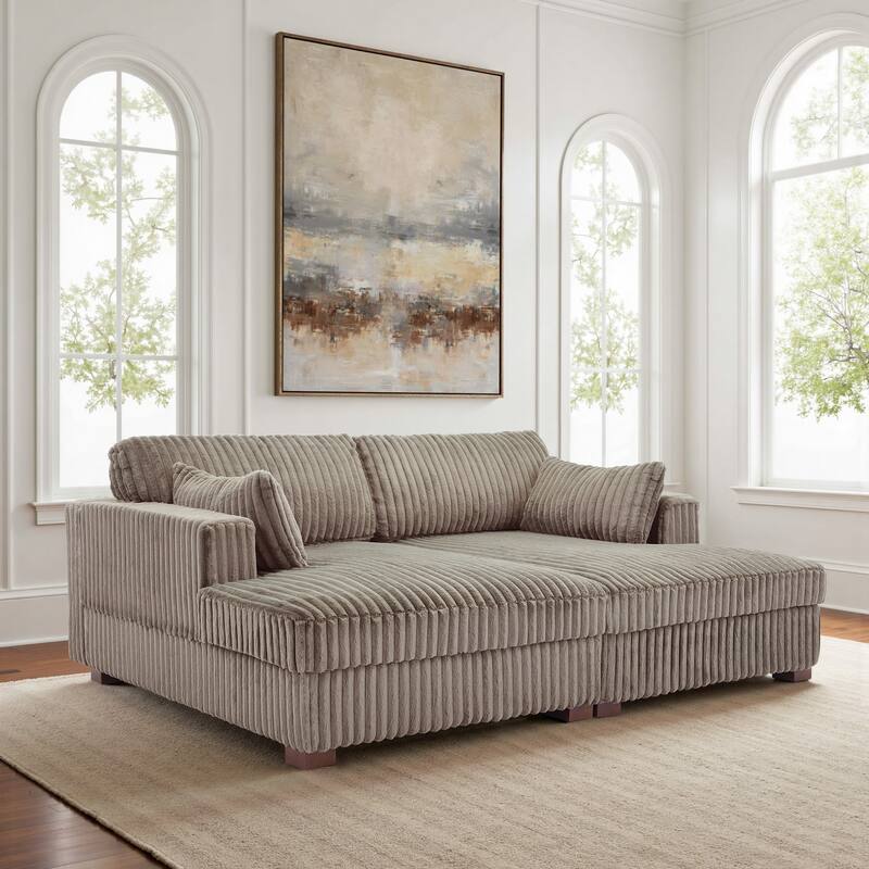 UIXE Modern Oversized Modular Sectional Sofa Couch - 83" W x 64.9" D x 34.5"H