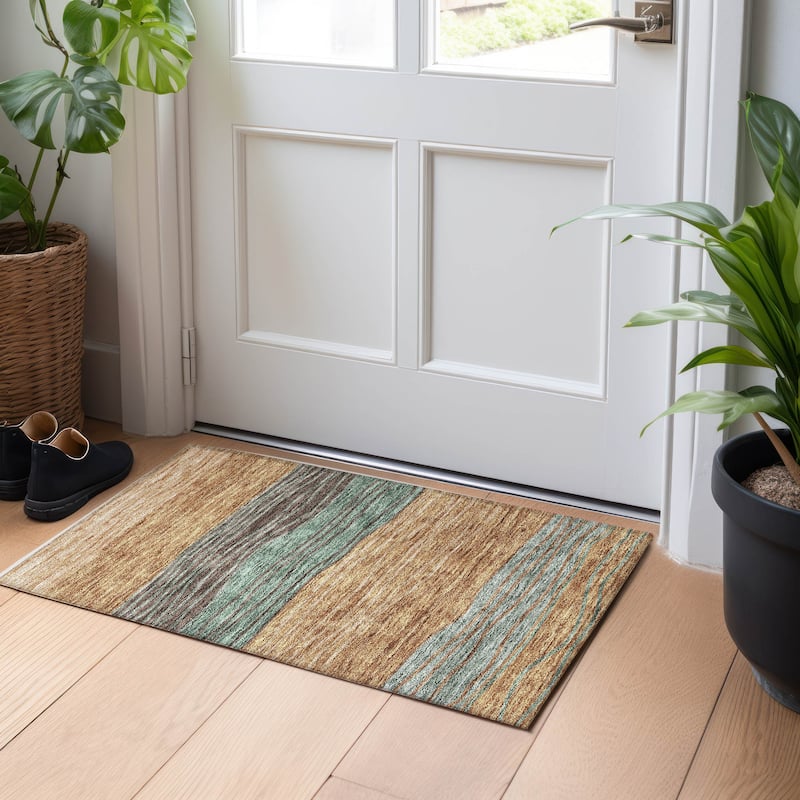 Premium Washable Super Soft Modern Ombre Mayfield Rug - Terracotta - 1' 8" x 2' 6" - Rectangle