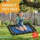 preview thumbnail 6 of 5, Platform Swing- 40"x30" Hanging Outdoor Tree or Playground Rectangle Bench Swing with Adjustable Rope by Hey! Play! - 40x30