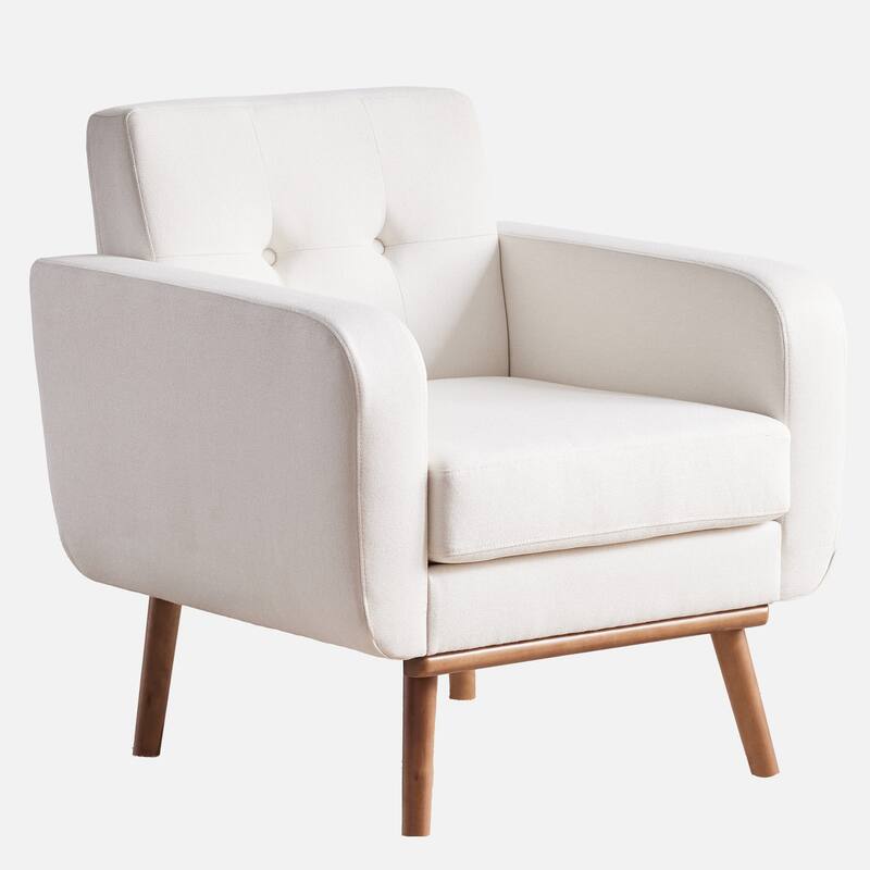 Tufted-Fabric-Upholstered-Accent Chair