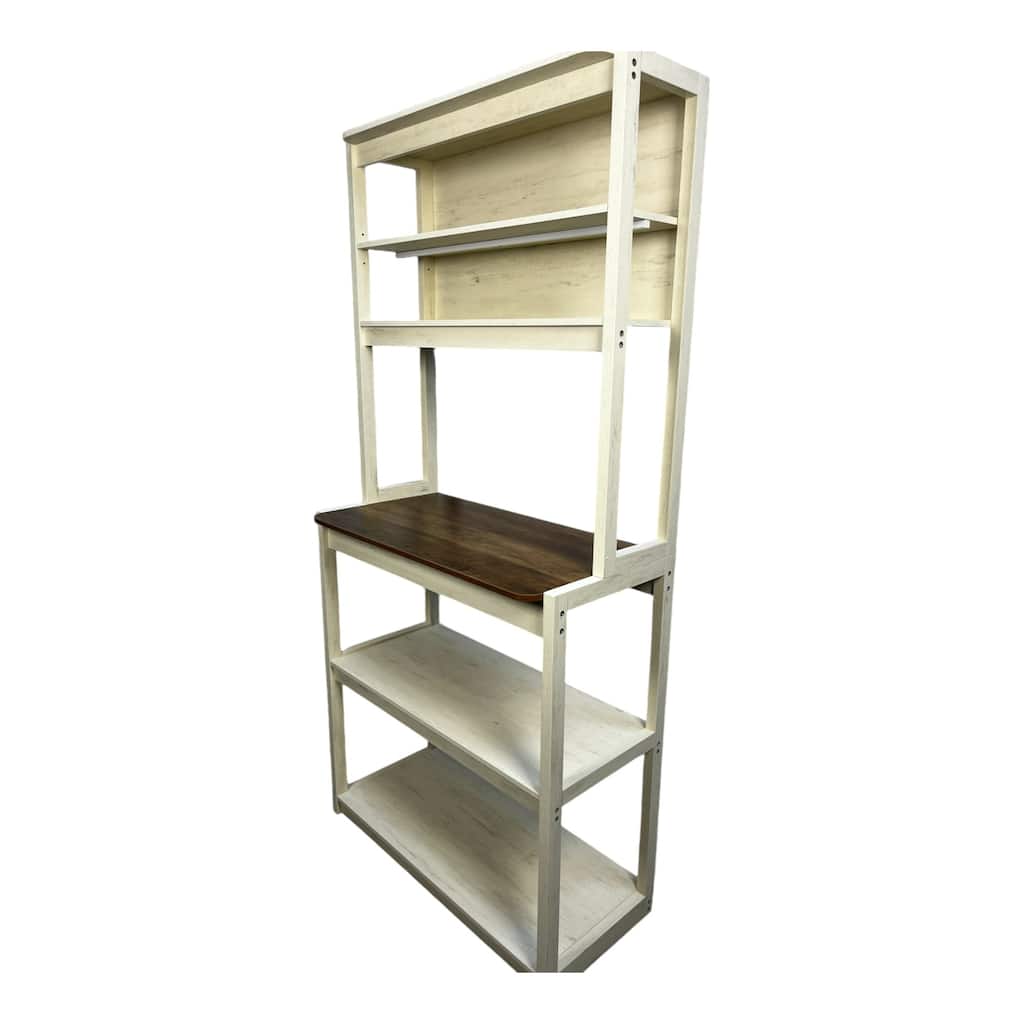 31.5" 5-Tier Bakers Rack for Kitchen with Storage, Coffee Bar, Kitchen Shelves, Microwave Stand