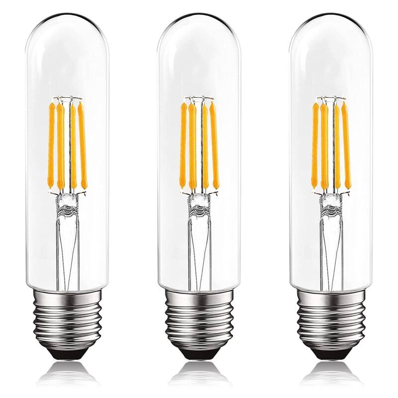 Luxrite T10 LED Bulb, 5W=60W, 4000K Cool White, 500 Lumens, Damp Rated, UL Listed, E26, 3 Pack - 4000K (Cool White) - 4000K (Cool White)