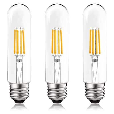 Luxrite T10 LED Bulb, 5W=60W, 4000K Cool White, 500 Lumens, Damp Rated, UL Listed, E26, 3 Pack - 4000K (Cool White)