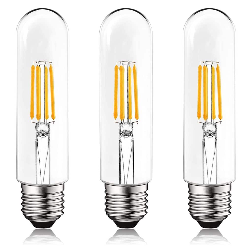 Luxrite T10 LED Bulb, 5W=60W, 4000K Cool White, 500 Lumens, Damp Rated, UL Listed, E26, 3 Pack - 4000K (Cool White)