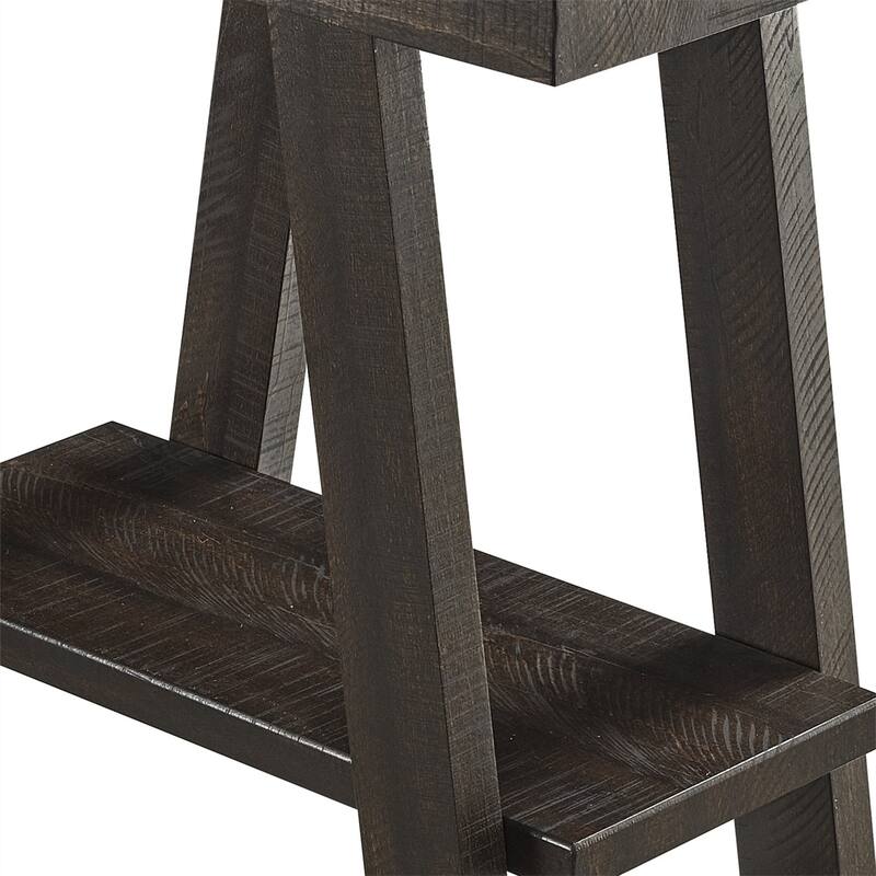 Contemporary Wood Shelf Side Table