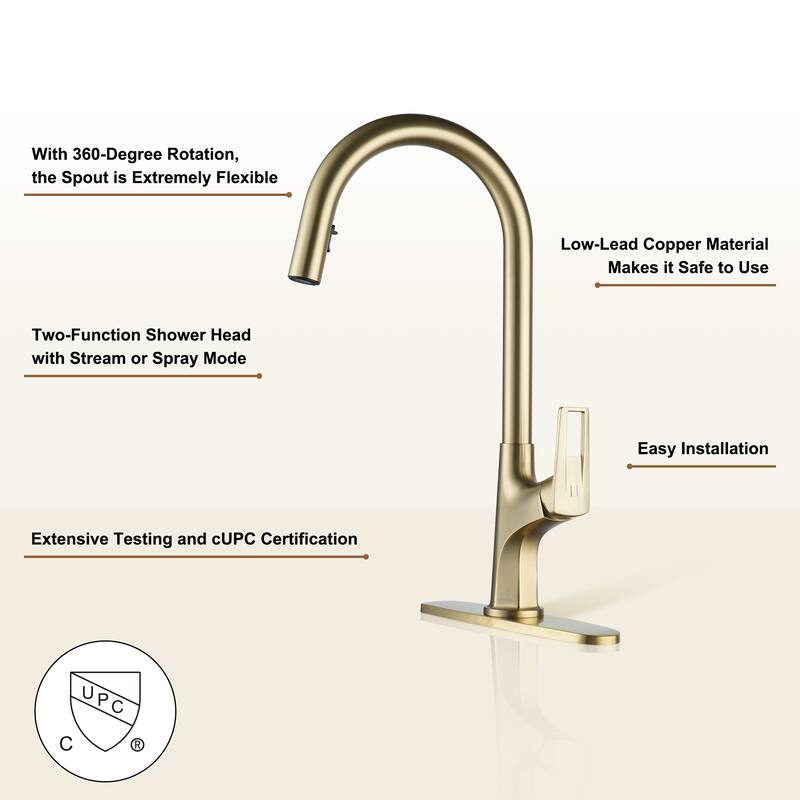 Kitchen Sink Faucet Single-Handle Pull-Out Sprayer Kitchen Faucet