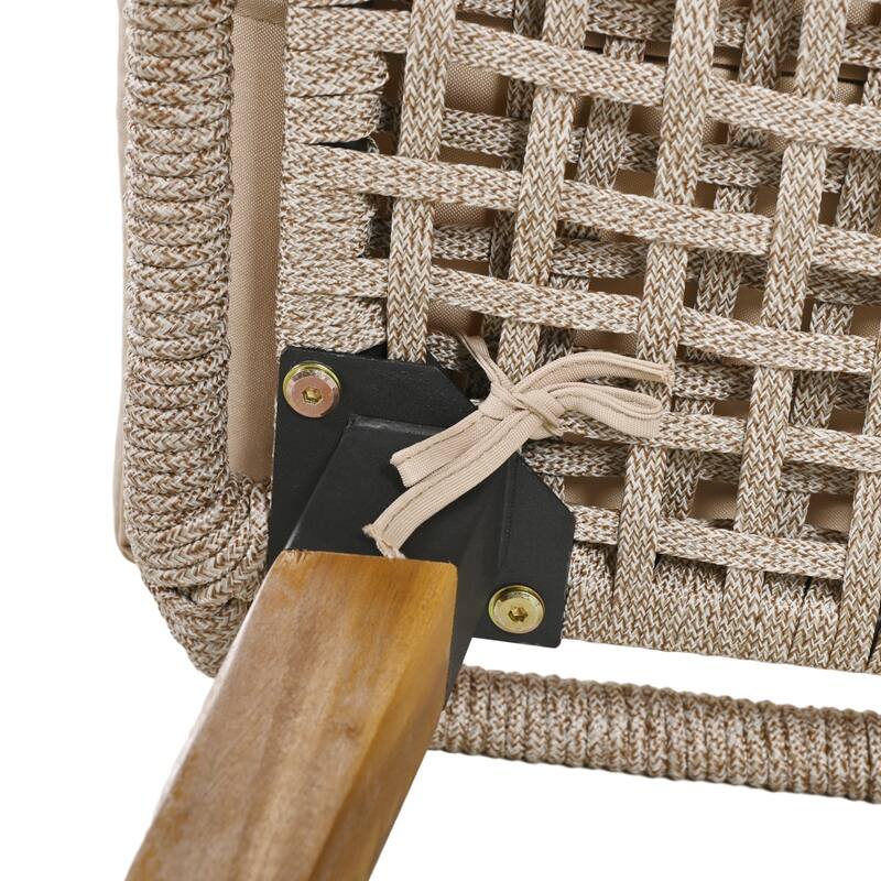 5-Piece Wicker Patio Conversation Set with Cushions