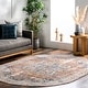 preview thumbnail 43 of 117, Brooklyn Rug Co Camila Faded Medallion Fringe Area Rug 3' x 5' Oval - Ivory