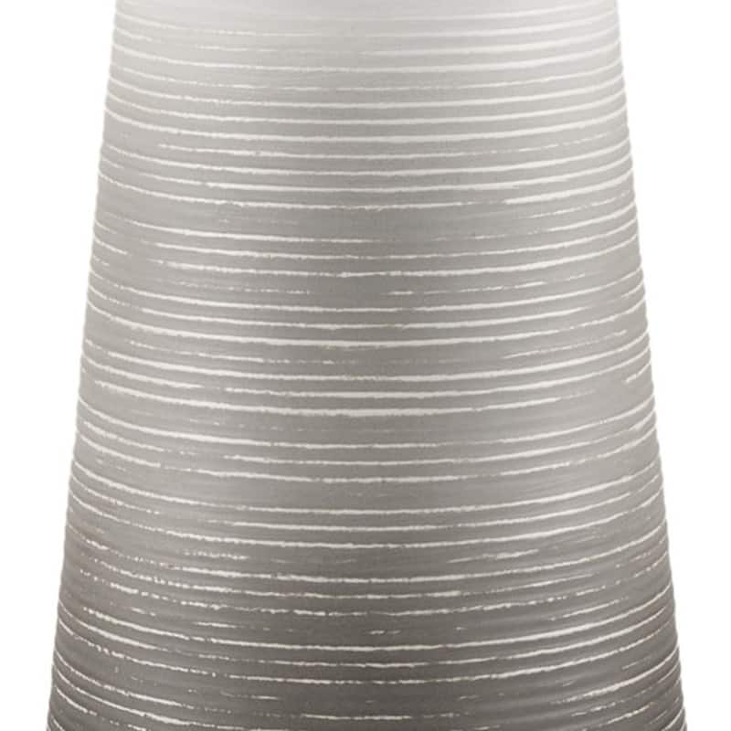 20" Gray And White Ombre Metal Table Vase - 7.87