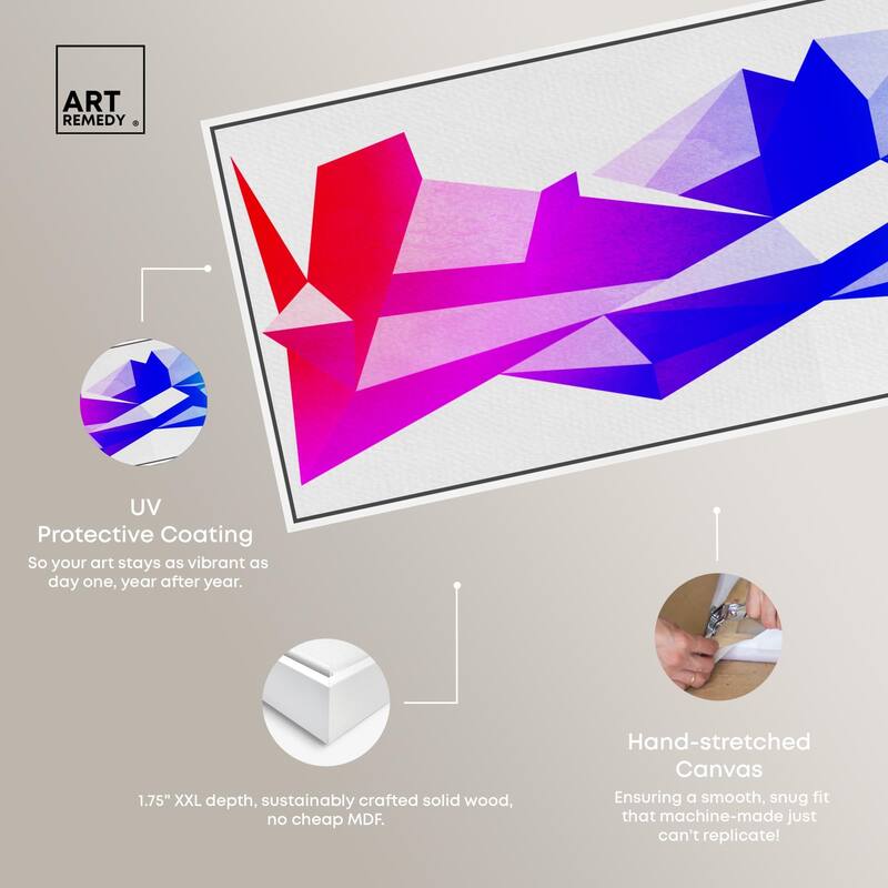 Geometric Gemstone Panoramic Canvas by Art Remedy