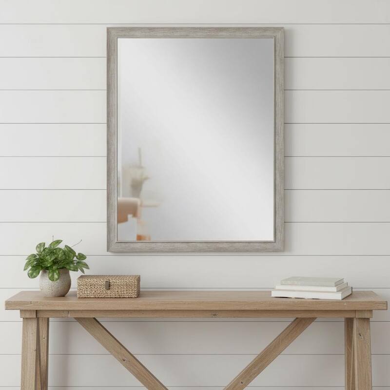 HomeRoots 44" Silver Framed Accent Mirror - 34.00 in. x 44.00 in. x 2.00 in. - 34.00 in. x 44.00 in.  x 2.00 in.