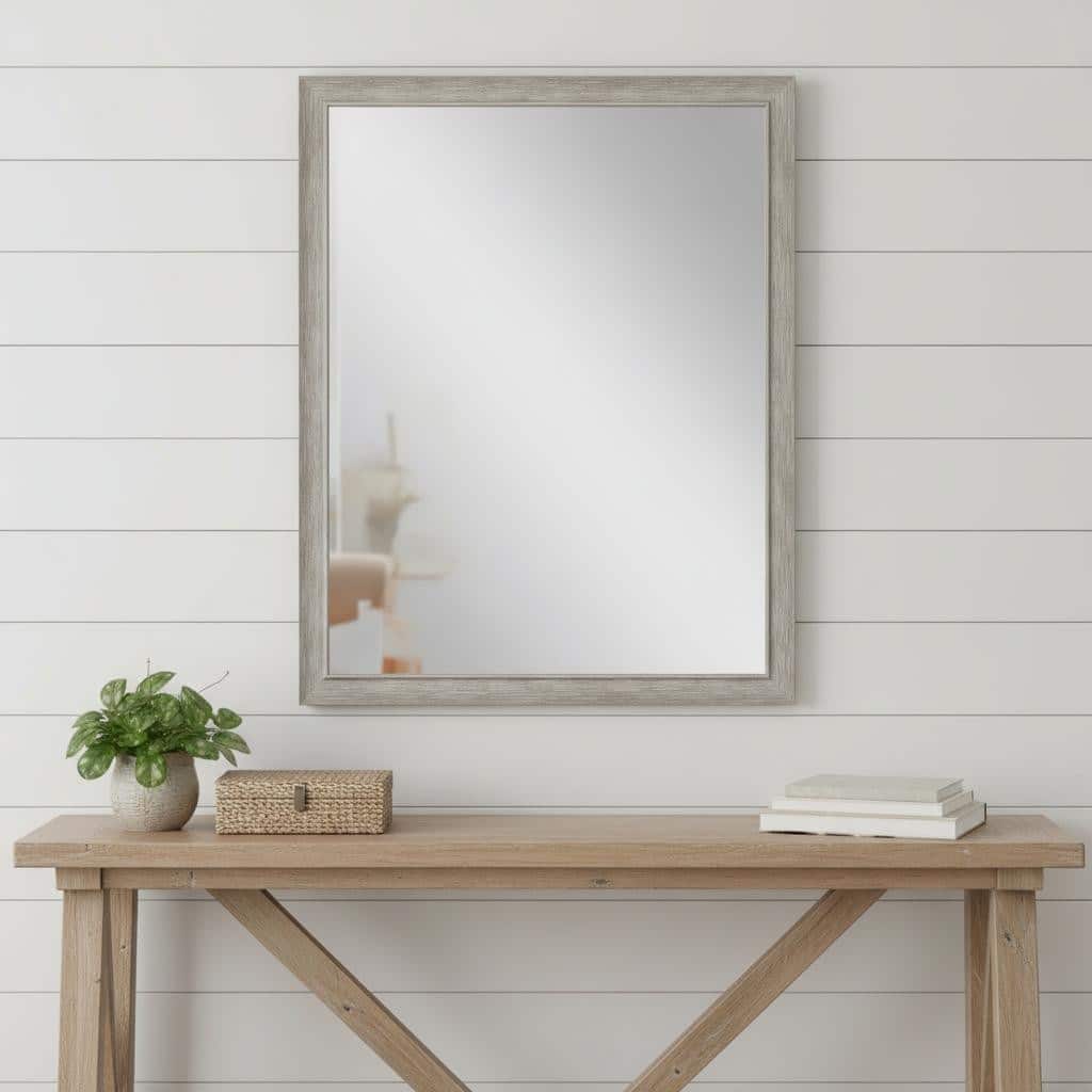 HomeRoots 44" Silver Framed Accent Mirror - 34.00 in. x 44.00 in. x 2.00 in.