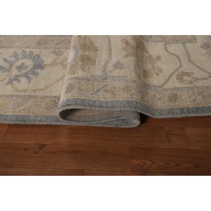 Floral Oushak Turkish Area Rug Handmade Wool Carpet - 8'1"x 9'10"