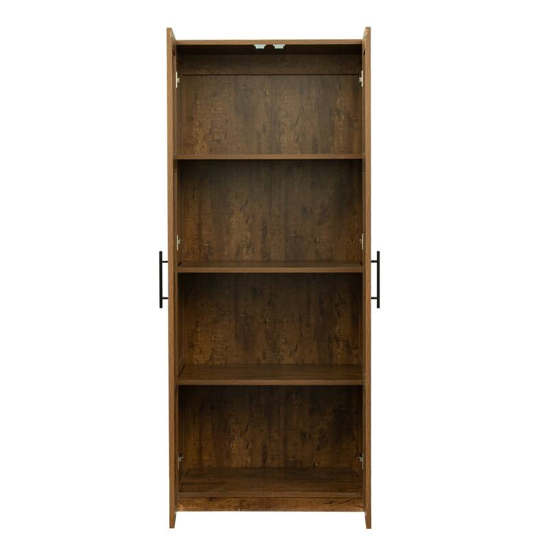 High wardrobe and kitchen cabinet with 2 doors and 3 partitions
