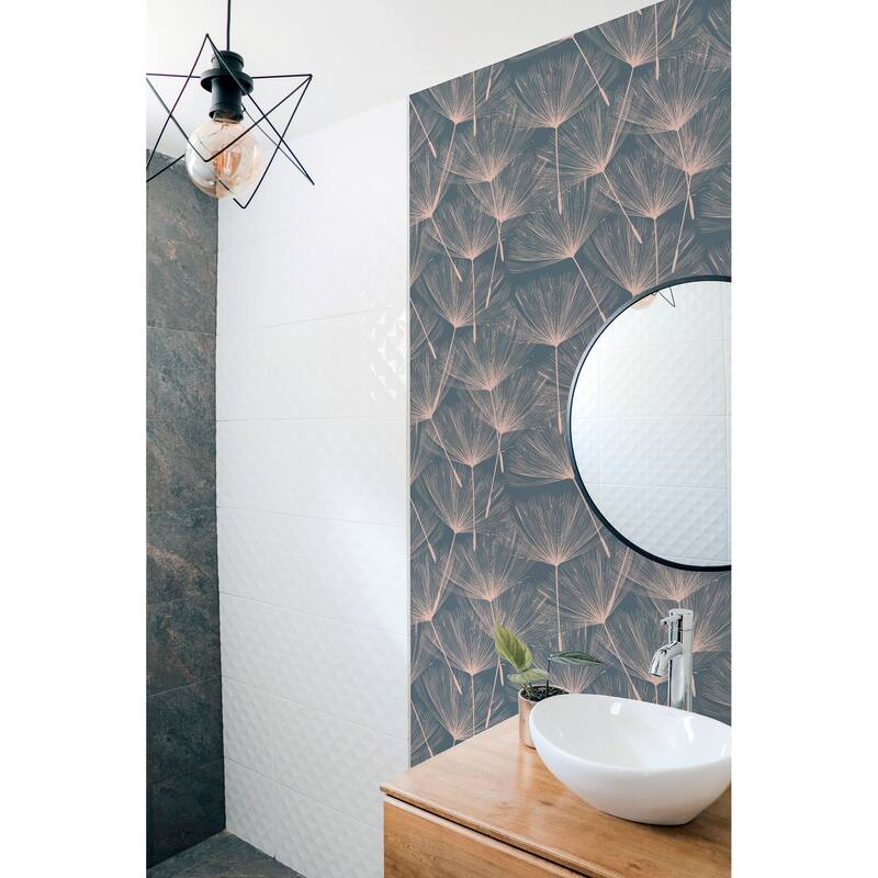 Arthouse Kazue Metallic Dandelion Wallpaper