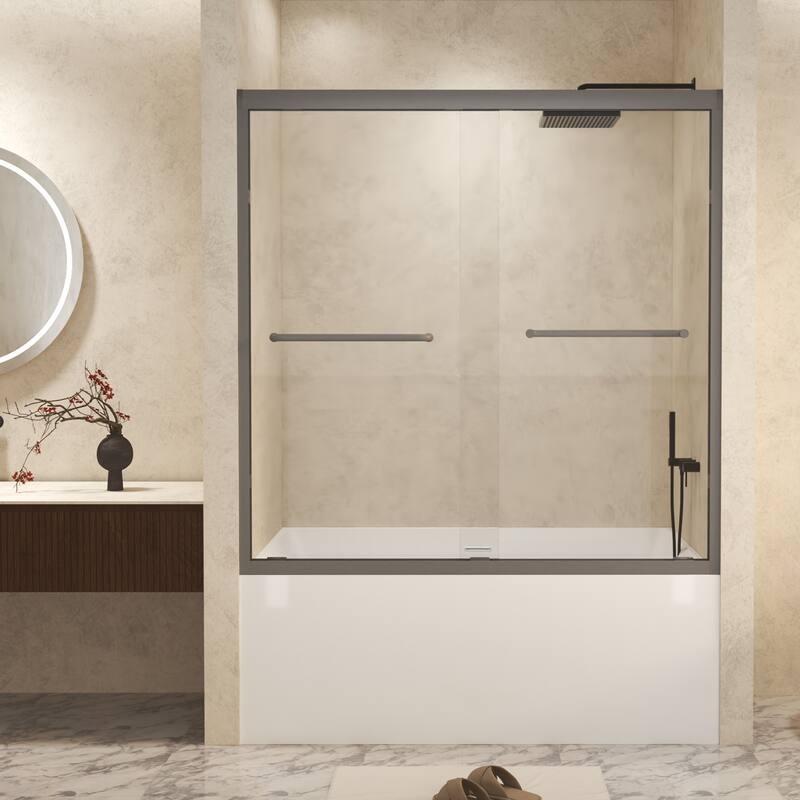 Aluminum Frame Double Sliding Shower Door