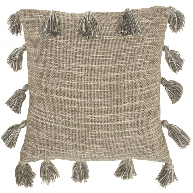 Off Tasseled Throw Pillow