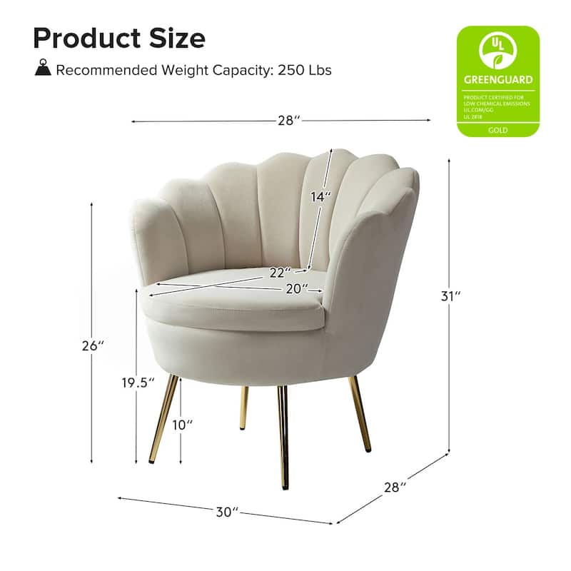 Xabier Cute Modern Upholstered Barrel Chair Accent Chair with Tufted Back by HULALA HOME