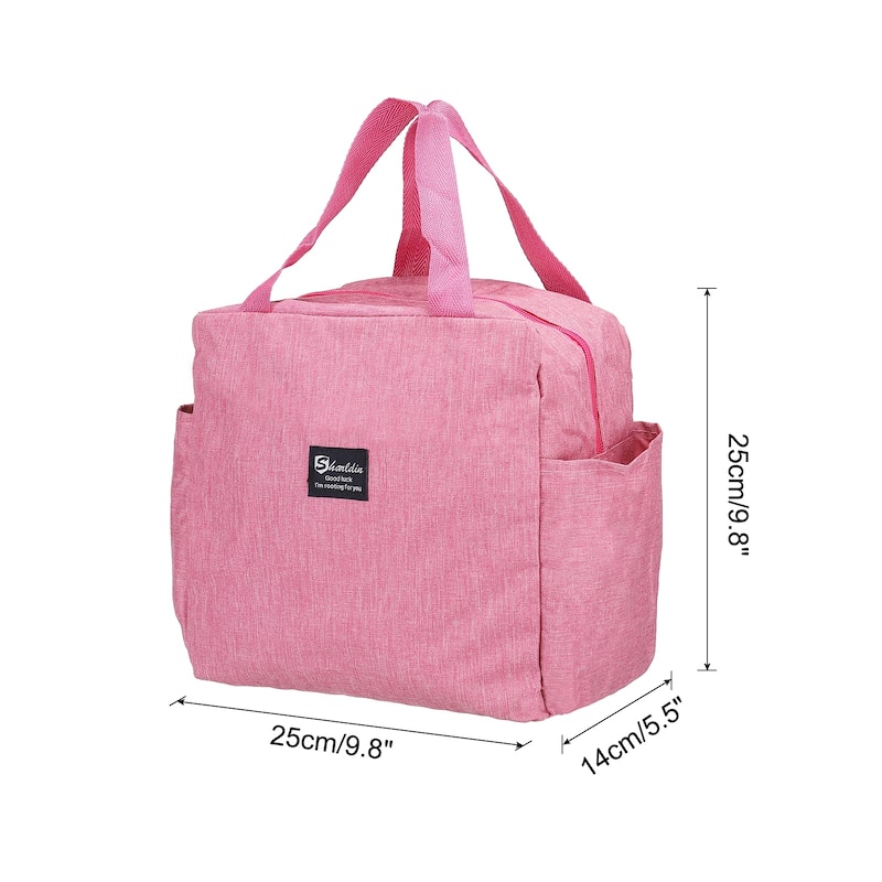 Lunch Box for Women/Men, Insulated Cooler Lunch Bag, 9.8x5.5x9.8 Inch - Rose Red