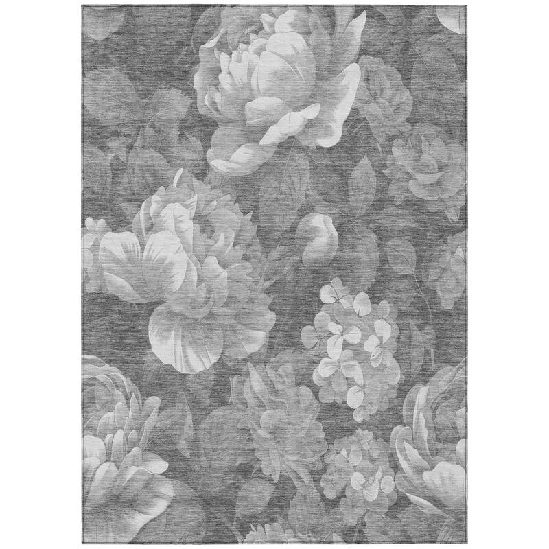 HomeRoots Floral Transitional Rectangle Outdoor Rug