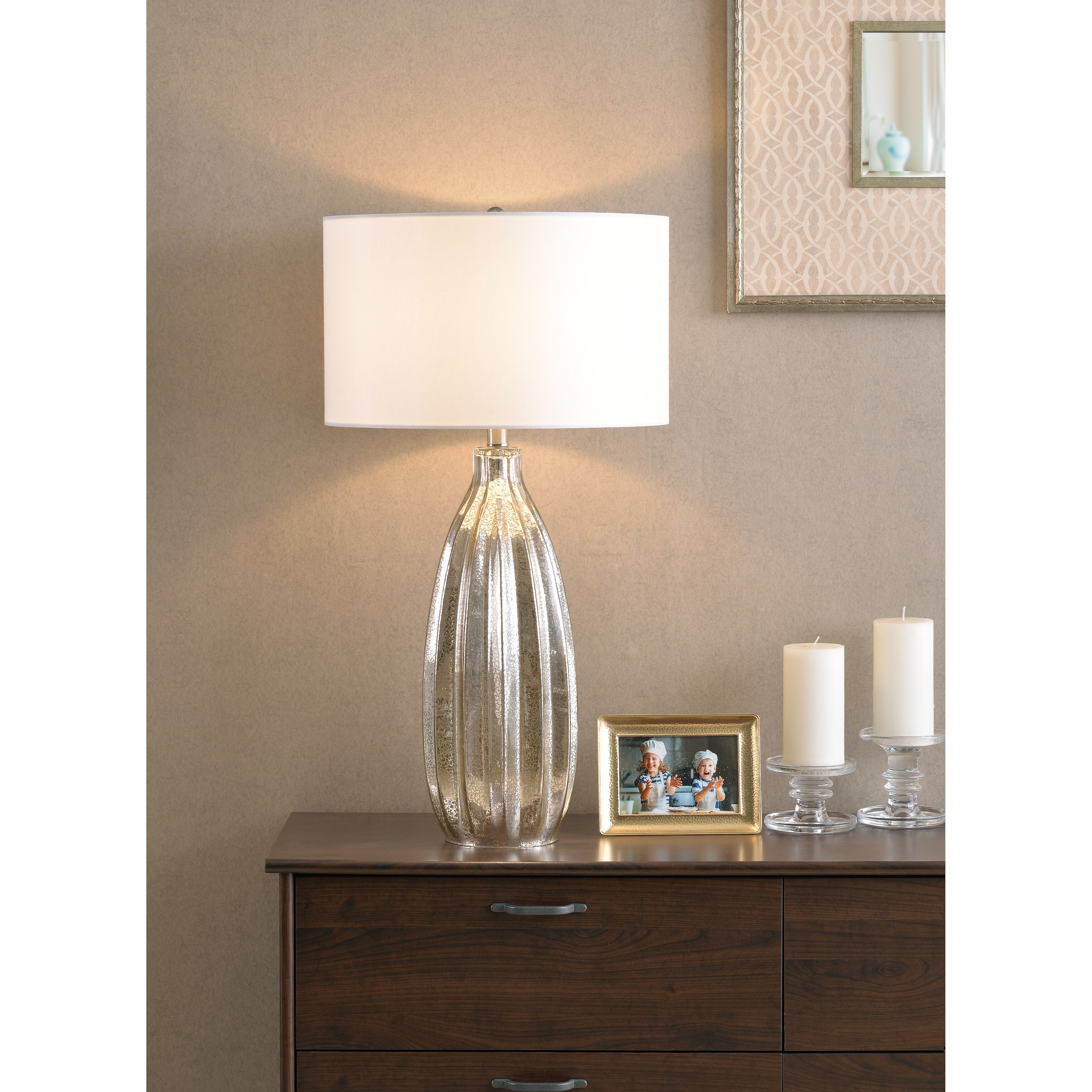 Shop Largo 29 5 Table Lamp Antique Mercury Glass Overstock