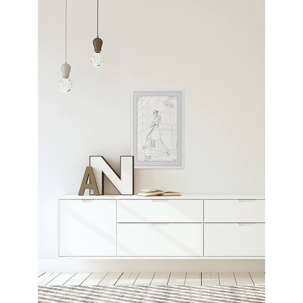 Parvez Taj Pt Julosw 215 Wfpfl 18 X 12 Corner Street Runway Framed Giclee Fashion Print On Paper Gray Free Shipping Today 26048848 Parvez Taj Pt Julosw 215 Wfpfl 18