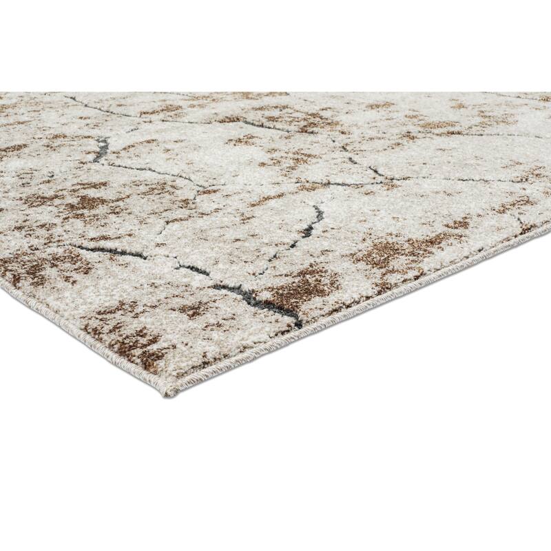 Milan Collection Abstract Stone Area Rug