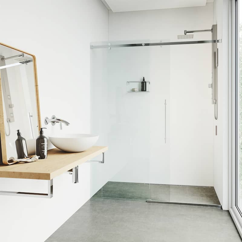 VIGO Orchid 39" H x 4" W 2-Jet Retro Shower Panel with Square Shower Head