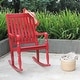 preview thumbnail 18 of 32, Cambridge Casual Lyon Mahogany Oversize Wood Outdoor Rocking Chair