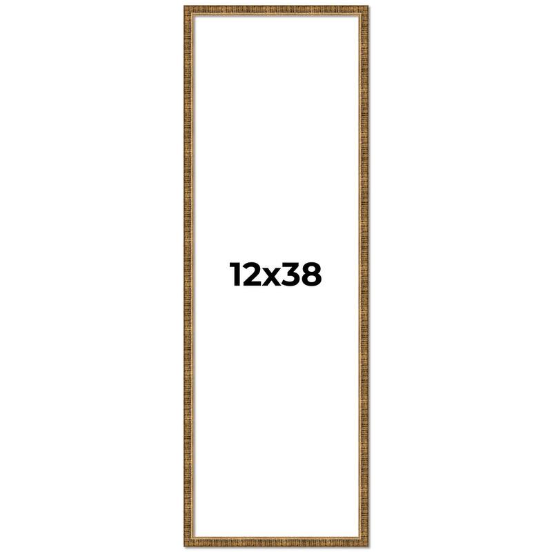 12x38 Frame Gold Kingsley Distressed Solid Wood Picture Frame Width